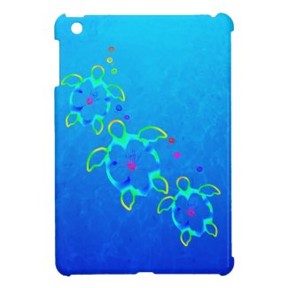 3 Tie Dyed Honu Turtles iPad Mini Case