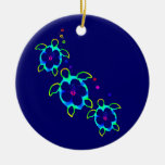 3 Tie Dyed Honu Turtles Ornament