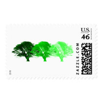 3 Trees Silhouette Postage