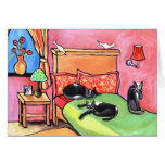 3 tuxedo cats card