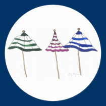 3 Umbrellas Sticker stickers