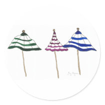 3 Umbrellas Sticker by ginyhogan 3 Umbrellas Sticker