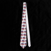 3 US Flags Necktie