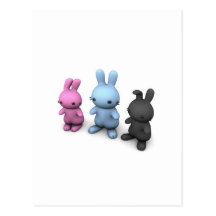3 wabbits lindos tarjeta postal