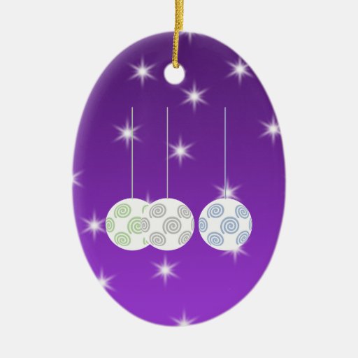 3 white christmas baubles on purple background christmas 3 white christmas baubles on purple background christmas