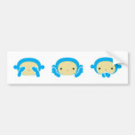 3 Wise Monkeys Bumper Sticker