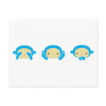 3 Wise Monkeys Post Cards