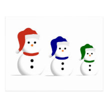 3 Wise Snowmen Postcard