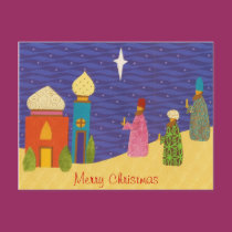 3 Wisemen Christmas Postcard
