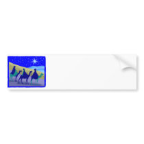 3 Wisemen on camels Christian artwork Bumper Sticker
