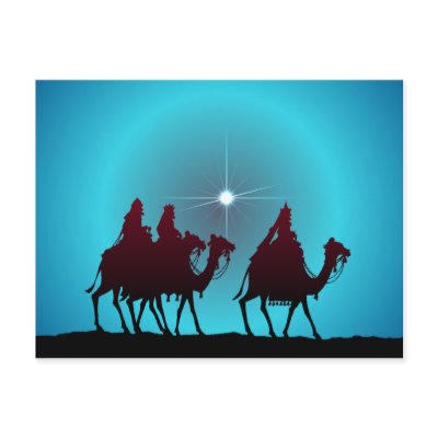 3 WISEMEN & STAR by SHARON SHARPE Post Card