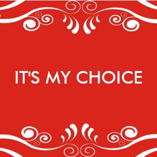 3 word quote-It's my choice magnet