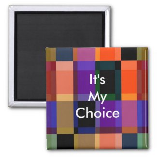 3 Word Quote It's My Choice Motivational Magnet magnet