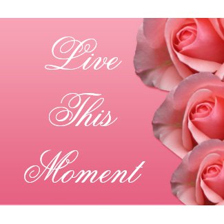 3 word quote-Live this moment -Motivating mousepad mousepad