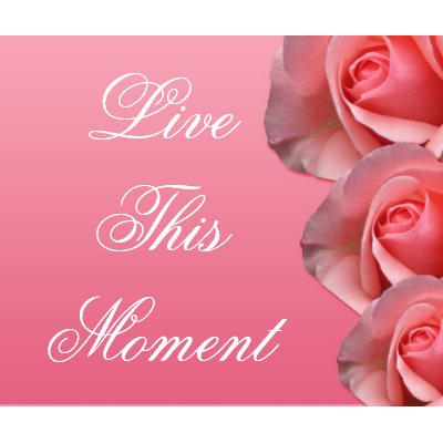 3 word quote-Live this moment -Motivating mousepad mousepad