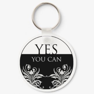 3 word quote-Yes You Can Keychain keychain