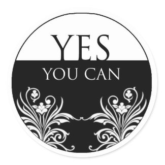 3 word quote-Yes You Can Sticker sticker