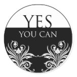 3 word quote-Yes You Can Sticker
