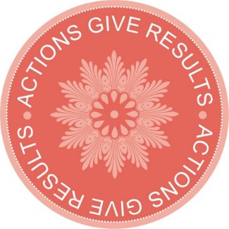 3 Word Quotes ~Actions Give Results~Inspirational magnet
