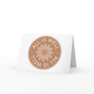3 Word Quotes ~All Is Well ~Inspirational Cards by semas87