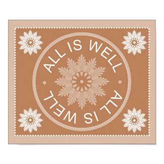 3 Word Quotes ~All Is Well ~Inspirational Print print
