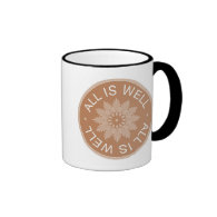 3 Word Quotes ~All Is Well ~Inspirational Ringer Coffee Mug