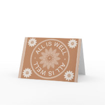 3 Word Quotes ~All Is Well ~Motivational Greeting Cards