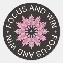 3 Word Quotes ~Focus And Win ~motivational stickers