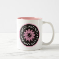 3 Word Quotes ~Focus And Win ~motivational Two-Tone Coffee Mug