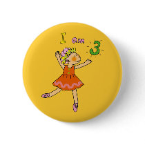 3 year old ballerina button