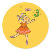 3 year old ballerina stickers