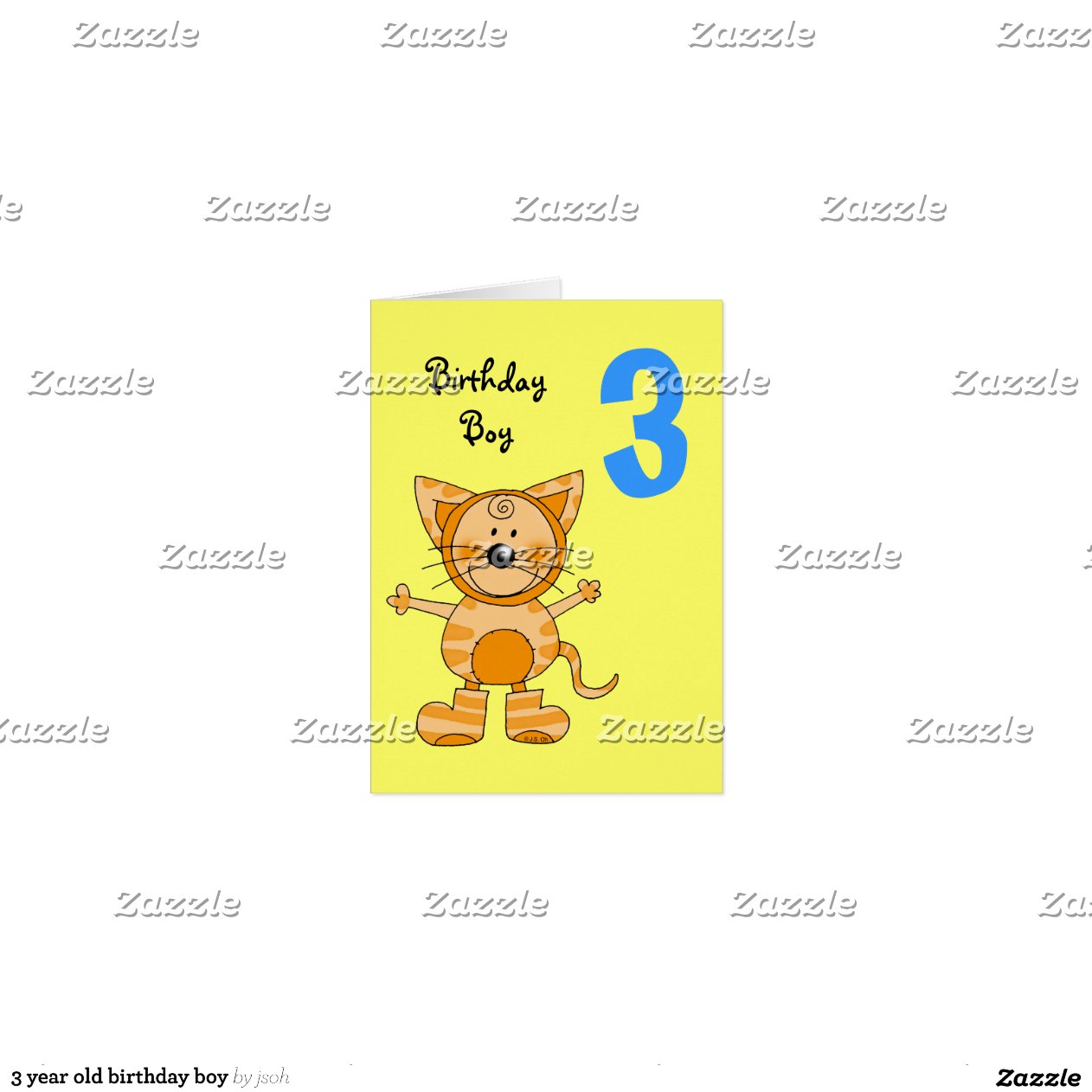 3 year old birthday boy cards | Zazzle