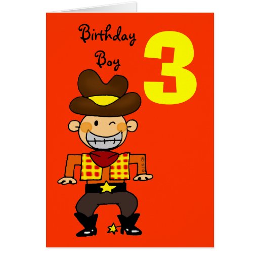 3 Year Old Birthday Boy Greeting Card Zazzle