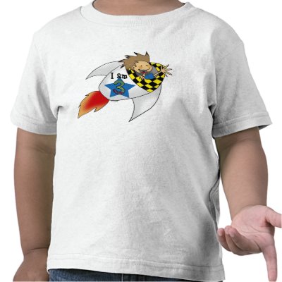 3 year old boy in a rocket shirts by jsoh