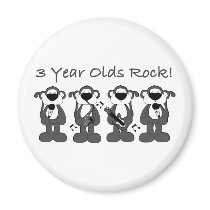 3 yr olds rock refrigerator magnets