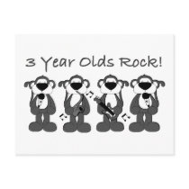 3 yr olds rock post card