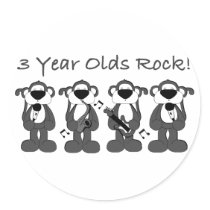 3 yr olds rock sticker