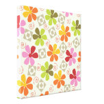 3ai flowers retro gallery wrapped canvas