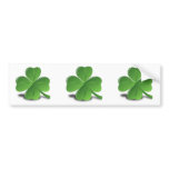 3D 4 Leaf Clover Bumper Sticker