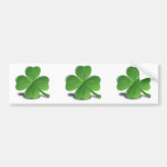 3D 4 Leaf Clover Bumper Sticker
