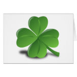 3D 4 Leaf Clover Greeting Card