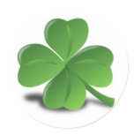 3D 4 Leaf Clover Stickers