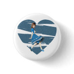 3D Alice & Blue Heart Pins