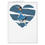 3D Alice & Blue Heart Greeting Cards