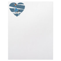 3D Alice & Blue Heart Customized Letterhead