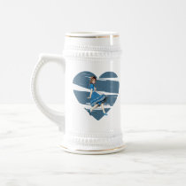 3D Alice & Blue Heart Coffee Mug