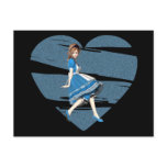 3D Alice & Blue Heart Postcards