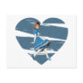 3D Alice & Blue Heart Postcard