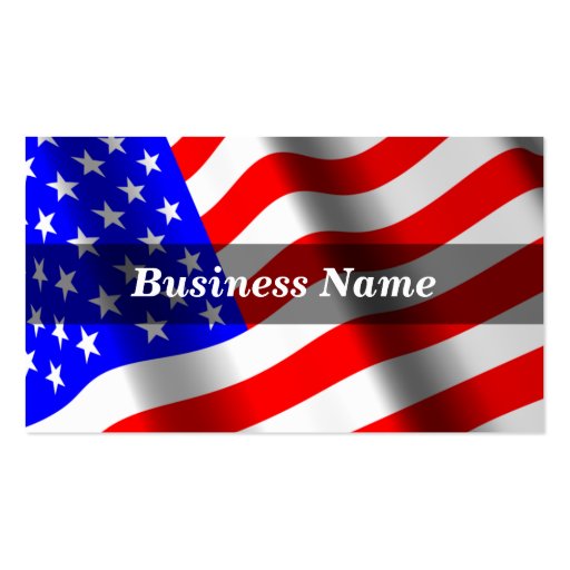 3D American Flag (RGB Colors) Business Card