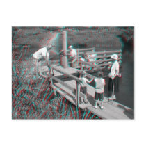 3D Anaglyph - Hampton Lode Ferry, Shropshire, UK postcards by Media55 3D Anaglyph - Hampton Lode Ferry, Shropshire, UK postcards